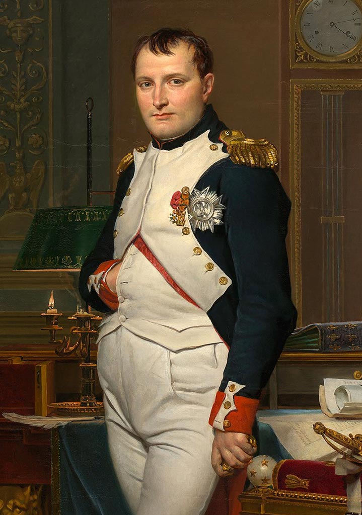 The Emperor Napoleon in His Study at the Tuileries (detail). Jacques-Louis David, 1812.