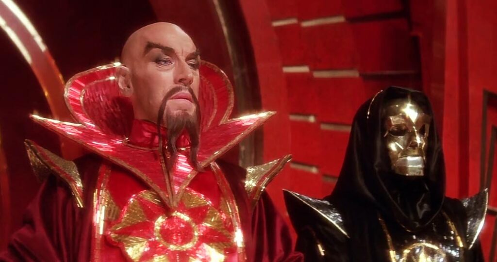 Ming the Merciless and Klytus. Frame from “Flash Gordon” © 1980 Universal Pictures.