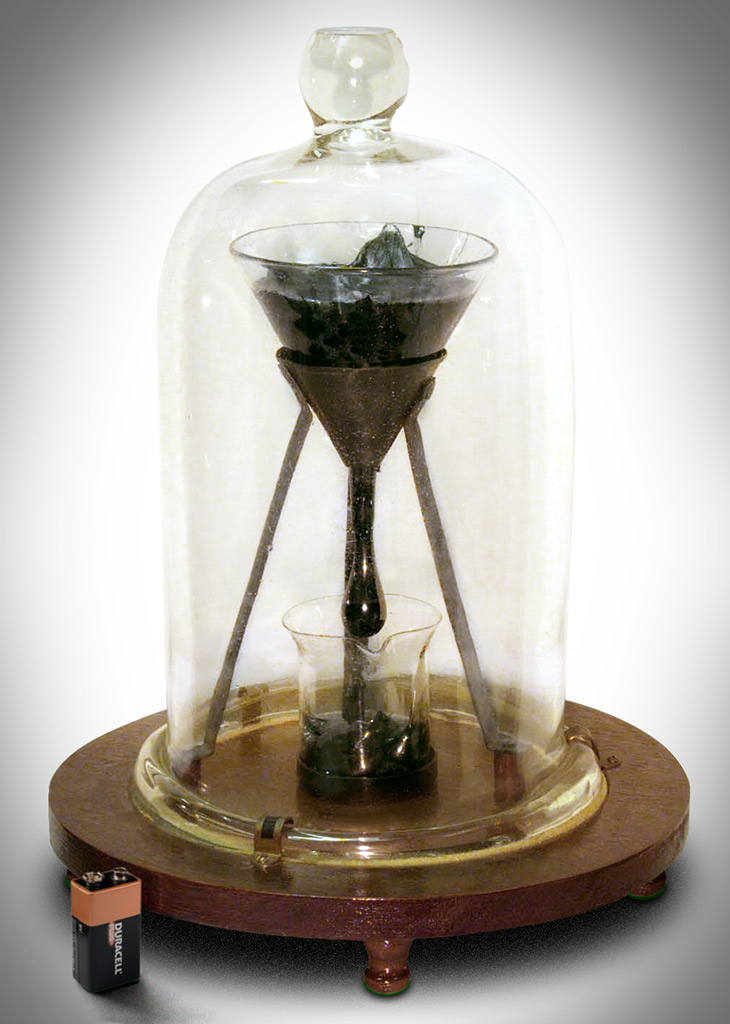 The University of Queensland pitch drop experiment.